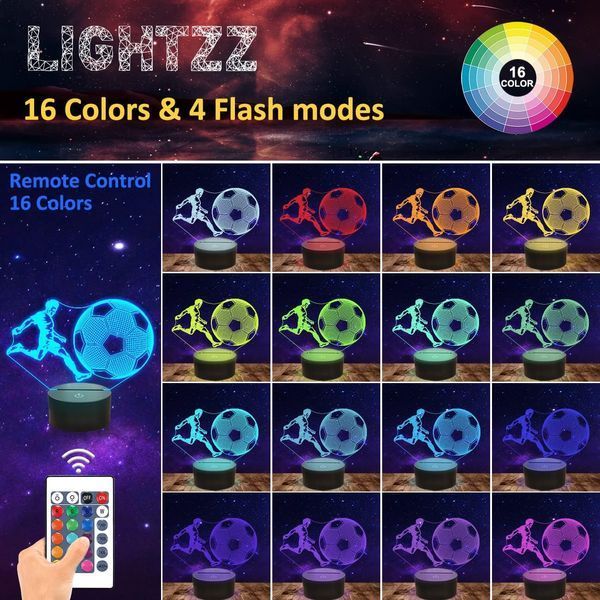 3D светодиодный ночник для комнаты Lightzz фото