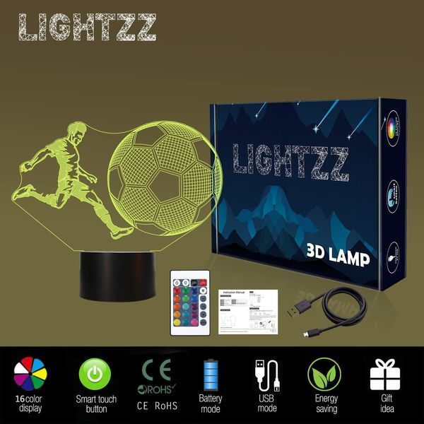 3D светодиодный ночник для комнаты Lightzz фото