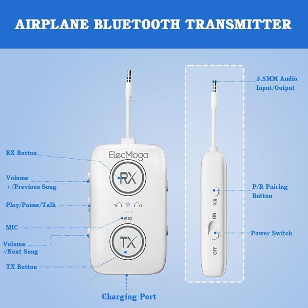 Адаптер Bluetooth с приемником разъемом 3,5 мм ElecMoga фото