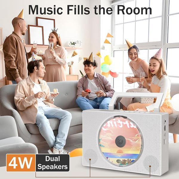 Портативний CD-програвач Bluetooth GAONAWAY фото