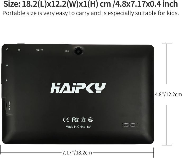 Планшет 7-дюймовый Haipky Android 11.0, 2 ГБ ОЗУ + 32 ГБ ПЗУ