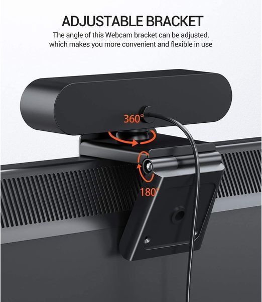 Веб-камера Global Trade EYONME W6 Full HD 1080P USB с микрофоном для ПК или ноутбука