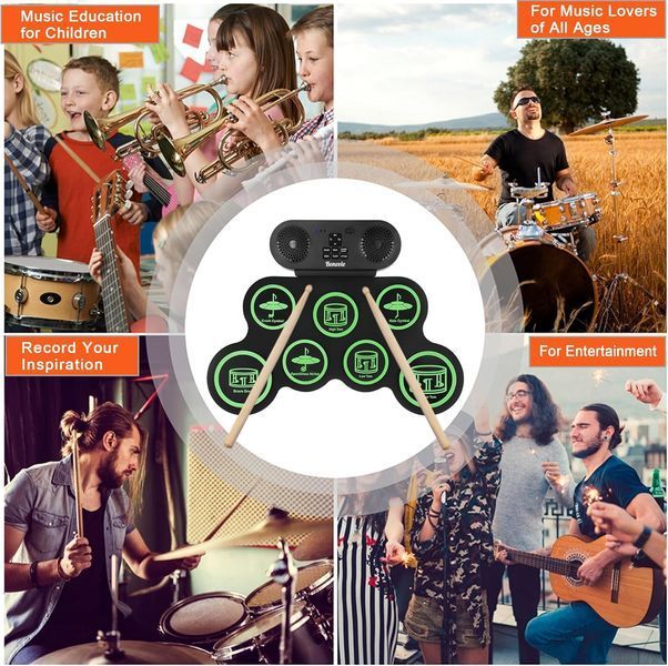 Електронна ударна установка E-Drum Kit з 7 педами