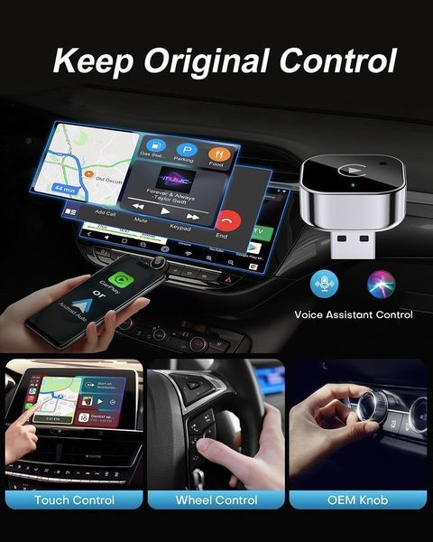 Мини-адаптер CarPlay и Android Auto