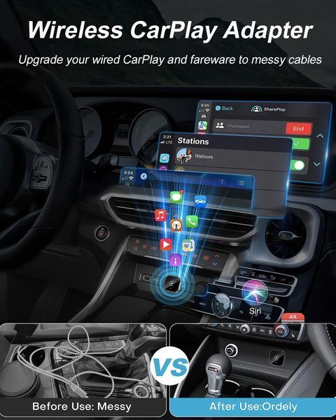 Мини-адаптер CarPlay и Android Auto
