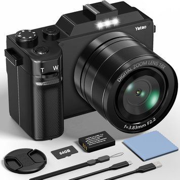 Цифрова камера Yatao з Wi-Fi 64-мегапіксельною фотозйомкою та комплектом камери для відеоблогу 4K 5K фото