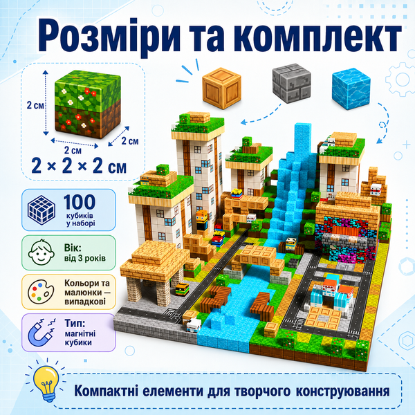 Магнитные блоки-конструктор для творческого строительства