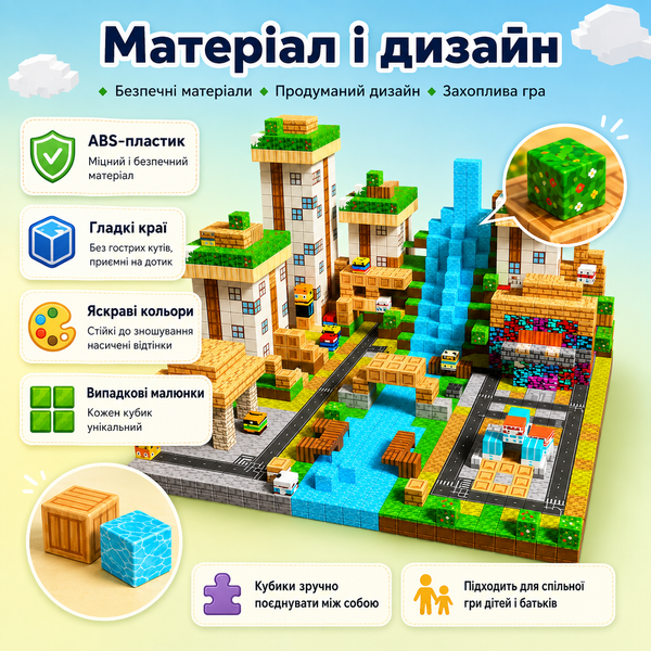Магнитные блоки-конструктор для творческого строительства