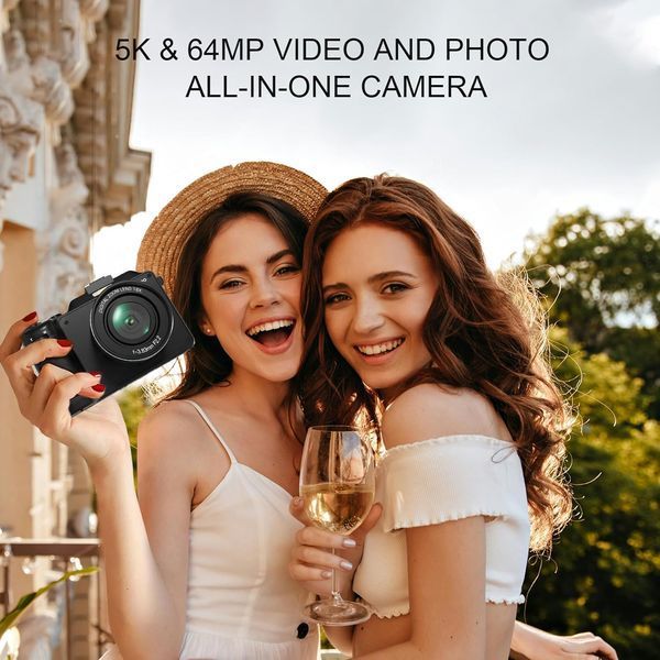 Цифрова камера Yatao з Wi-Fi 64-мегапіксельною фотозйомкою та комплектом камери для відеоблогу 4K 5K фото