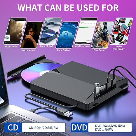 Оптичний пристрій для запису DVD/CD NVOPERANG  7 в 1 USB 3.0 фото