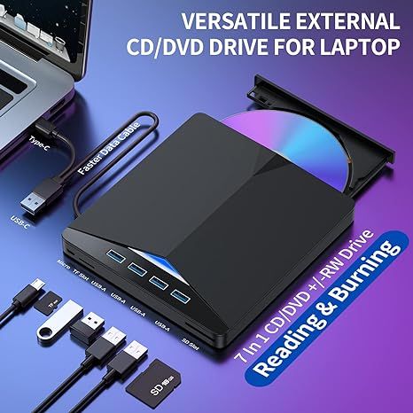 Оптичний пристрій для запису DVD/CD NVOPERANG  7 в 1 USB 3.0 фото