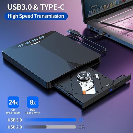 Оптичний пристрій для запису DVD/CD NVOPERANG  7 в 1 USB 3.0 фото