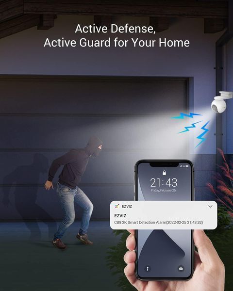 Беспроводная уличная камера EZVIZ 2K с аккумулятором фото