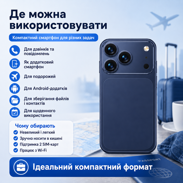 Міні телефон 3G з підтримкою Google Play та батареєю 900mAh