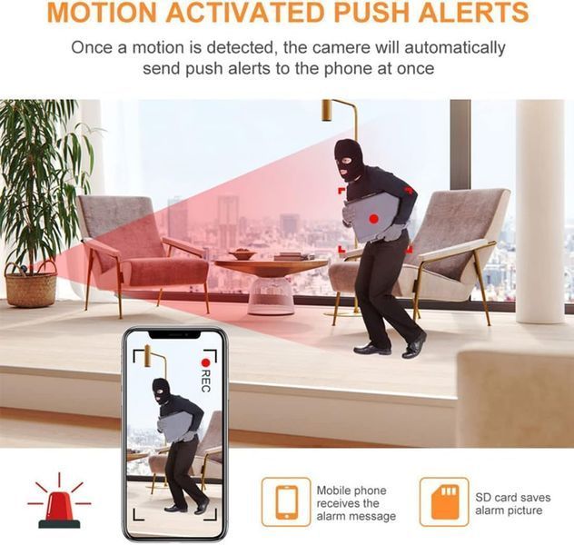 Міні-камера WiFi 1080P  TOZLU фото