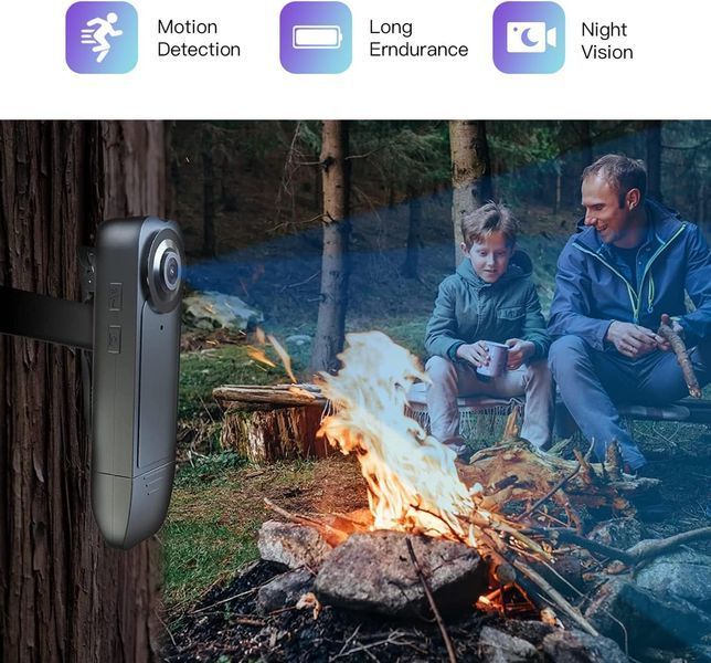 Портативна нагрудна камера Eloatnalyto 1080P з картою пам'яті 64 ГБ фото