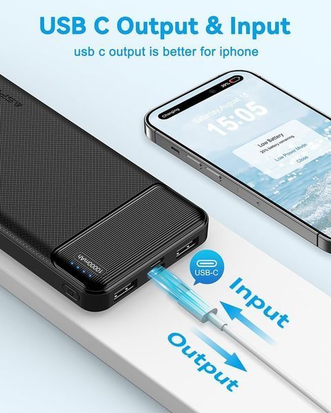 Портативний зарядний пристрій AsperX Power Bank 10000 мАг (комплект 2 шт) фото