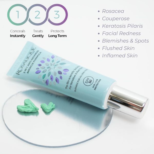 Крем для обличчя Rosalique проти червоний SPF50