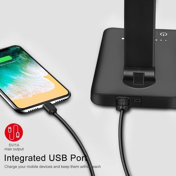 Багатофункціональна світлодіодна настільна лампа AFROG з USB, 5 режимів, 8 Вт，5000K фото