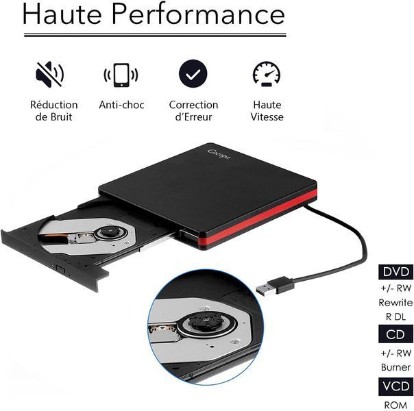 Зовнішній CD/DVD-привід Cocopa USB 3.0