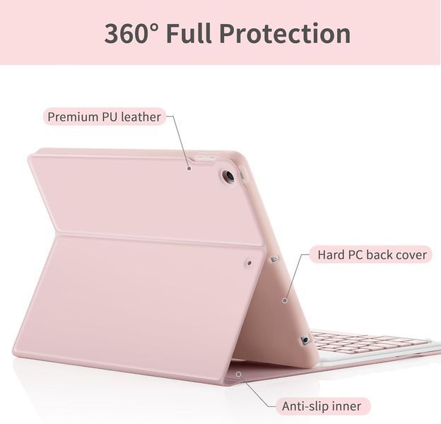 Чохол-клавіатура EasyAcc, сумісна із iPad 10,2 '' (9/8/7 покоління 2021/2020/2019)