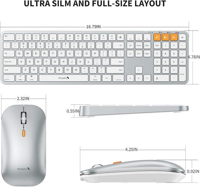 Bluetooth-клавіатура та миша ProtoArc для Mac з підсвічуванням