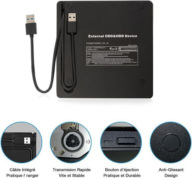 Зовнішній CD/DVD-привід Cocopa USB 3.0
