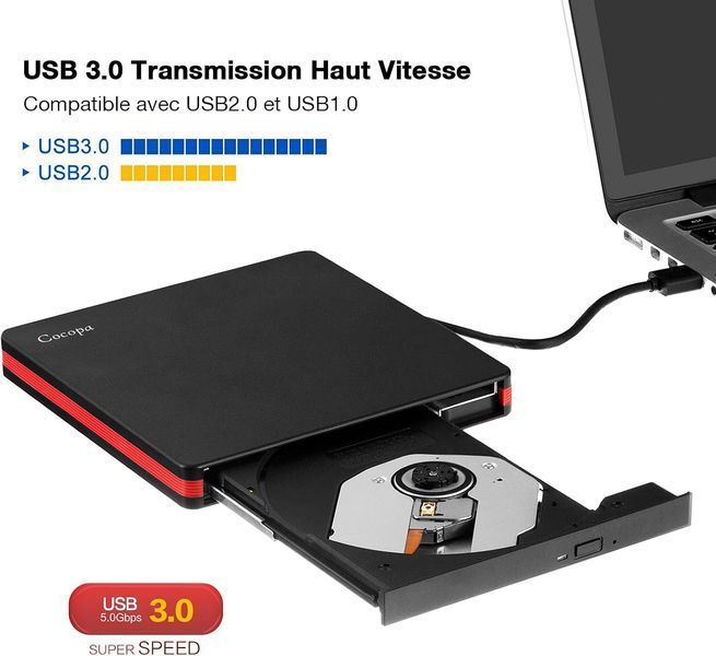 Зовнішній CD/DVD-привід Cocopa USB 3.0