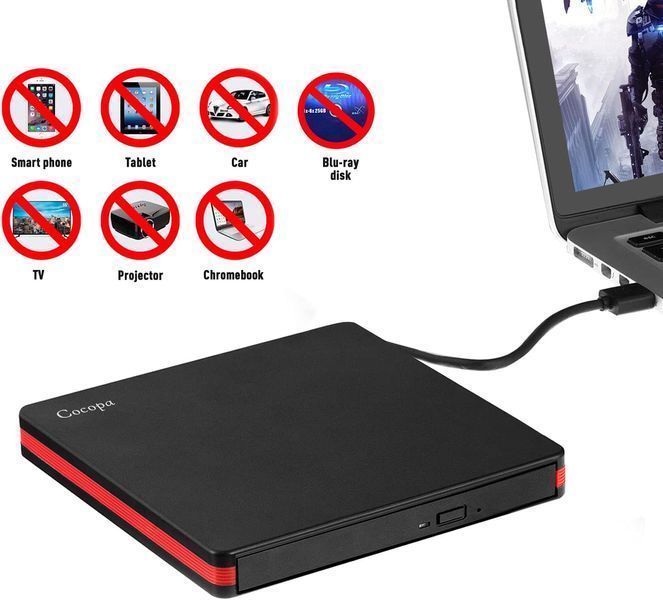 Зовнішній CD/DVD-привід Cocopa USB 3.0