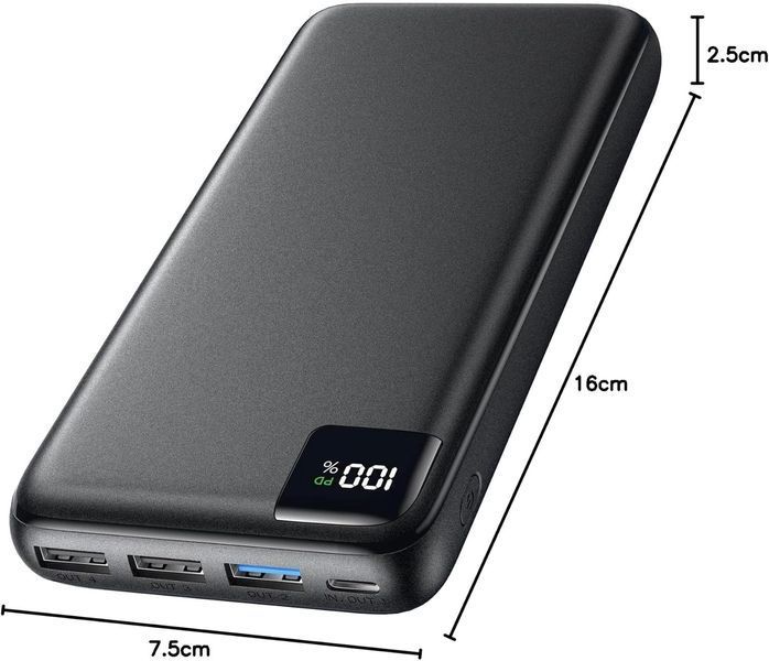 Портативний зарядний пристрій Power Bank 27000 mAh з PD 22.5W і 4 USB