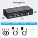 KVM-перемикач Displayport для 2 моніторів та 2 комп'ютерів