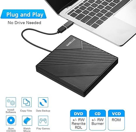 Внешний оптический DVD-привод Amicool USB 3.0 CD/DVD +/-RW фото