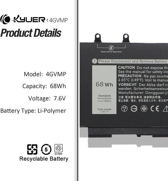Аккумулятор для ноутбука K KYUER для Dell Latitude фото
