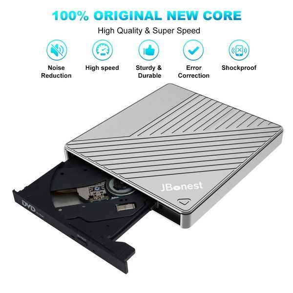 Внешний CD-DVD-привод USB 3.0 типа C, внешний с устройством для чтения карт SD/TF, портативным записывателем RW фото