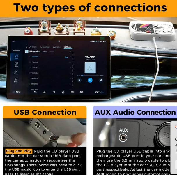 Автомобільний CD-плеєр з USB-підключенням та підтримкою MP3 фото