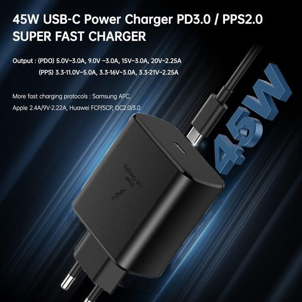 Сетевой адаптер питания 45W USB-C PD/PPS ЕС фото
