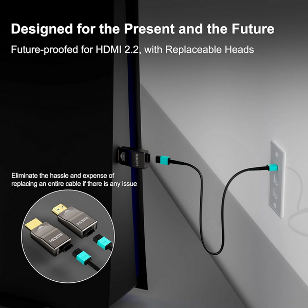 Оптоволоконный бронированный кабель HDMI 2.1 RUIPRO 8K фото