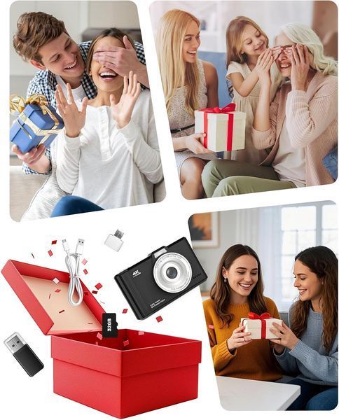 Портативна цифрова камера 4K 64MP з IPS 2.8" екраном фото