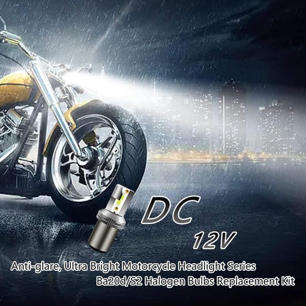 Светодиодная фара Asasytal S2 Ba20d / светодиодная лампа для фар мотоцикла DC12V/24V 20W (комплект 2 шт.)
