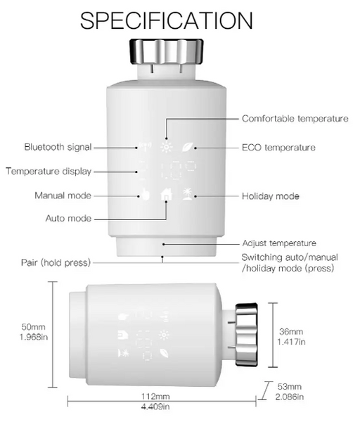 Умный радиаторный термостат MOES Zigbee Smart