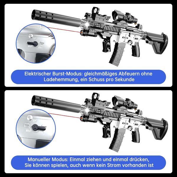 Игрушечный пистолет M416 2-в-1 с мягкими шарами