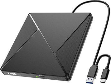 Внешний оптический привод Umanij CD/DVD-RW с USB 3.0 и USB Type-C