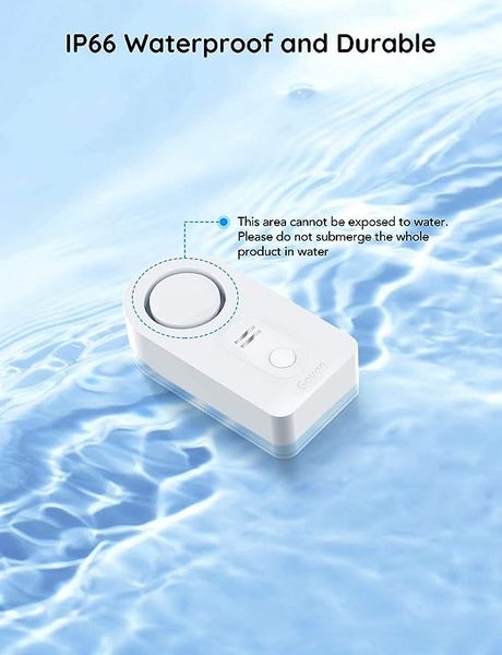 Датчик витоку води Govee Wi-Fi Water Sensors Alarm система розумний будинок 3 шт/уп