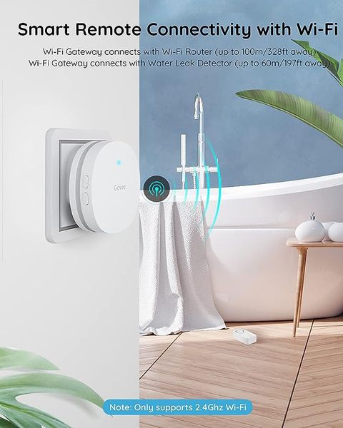 Датчик утечки воды Govee Wi-Fi Water Sensors Alarm система умный дом 3 шт/уп