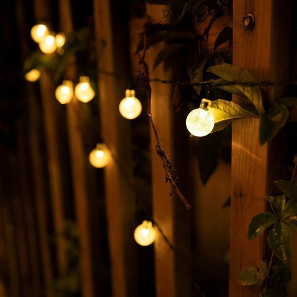 Светильники Lezonic Solar Lights Outdoor Garden, 5 м, 30 светодиодов, гирлянда на солнечных батареях с 8 режимами фото