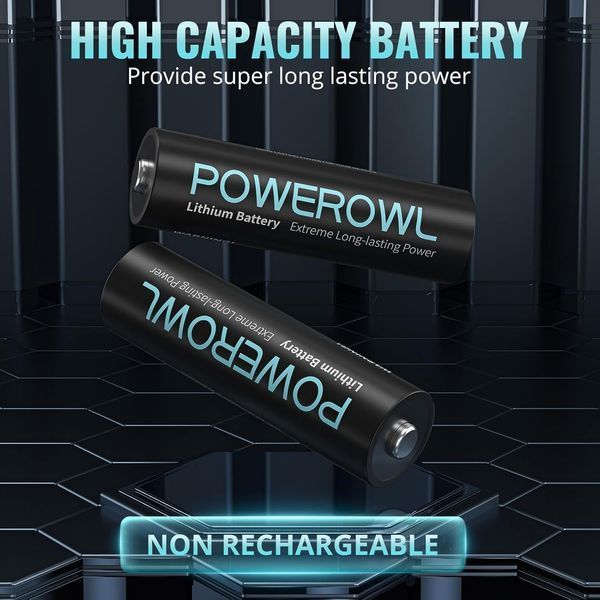 Літієві батареї POWEROWL AA 16 шт