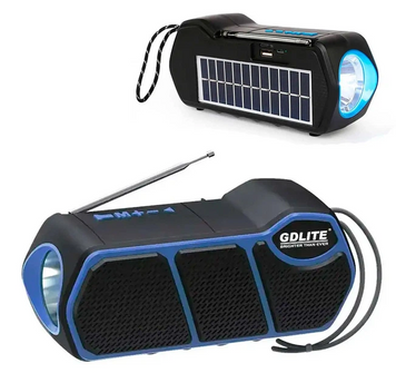 Радіоприймач 3-в-1 GD-LITE-11 з Bluetooth LED ліхтарем FM/SW/AM радіо MP3 TF та USB зарядкою фото
