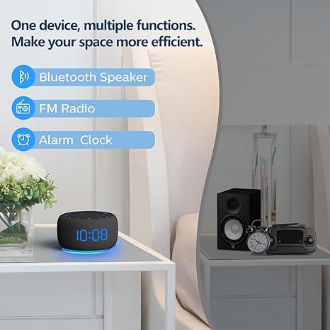 Радіо-будильник BUFFBEE RS11 з Bluetooth, нічник фото