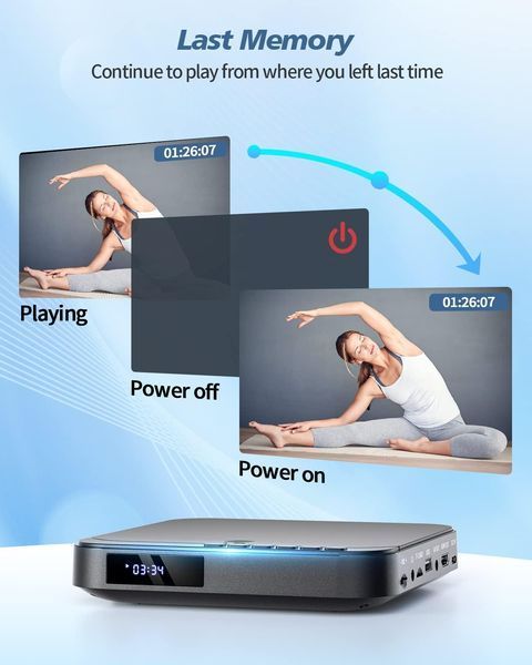Міні DVD-програвач DESOBRY HDMI 1080P HD для Smart TV з безрегіональним режимом фото