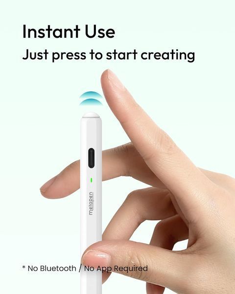 Стилус Metapen Pencil Air8 для Apple iPad із точністю 0,1 мм та автономністю до 20 годин